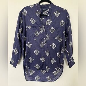 Madewell oversized lightweight cotton shirt tunic sz XS